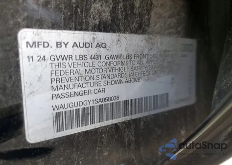 2025 Audi A3 Premium z USA, uszkodzony, nr VIN WAUGUDGY1SA058036